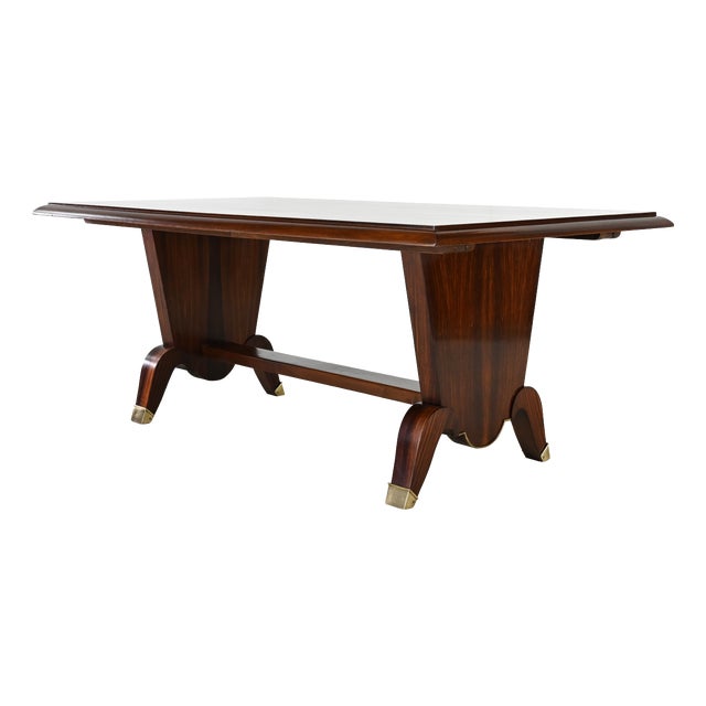 Vintage French Art Deco Rosewood Dining Table, 1930 For Sale