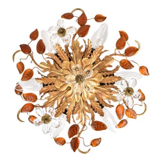 Late 20th Century Mid Century Modern Italian Flush Mount by Banci Firenze For Sale