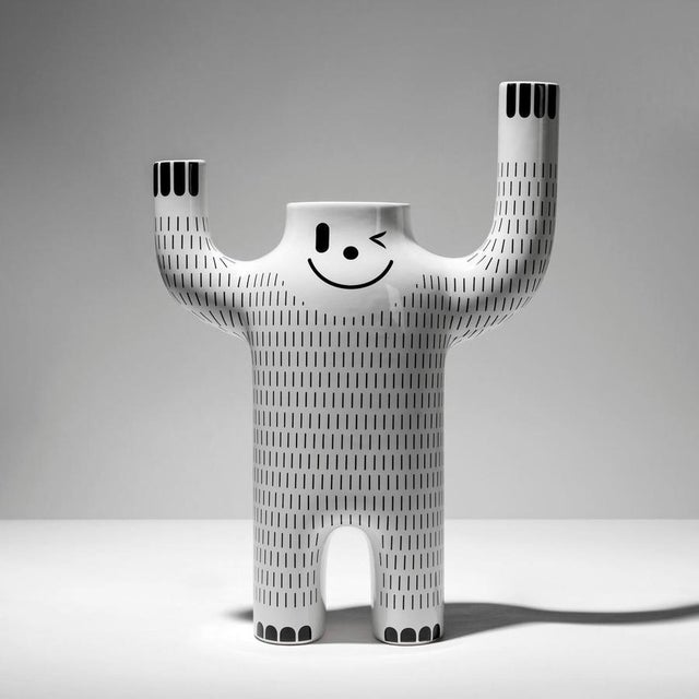 Not Yet Made - Made To Order Glazed Happy Susto Vases from Jaime Hayon, Set of 2 For Sale - Image 5 of 9