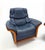 Vintage Adjustable Swivel Chairs in Blue Leather and Beech from Ekornes Stressless, 1980s, Set of 2 For Sale - Image 13 of 17