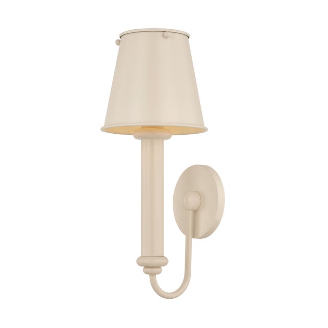 Metal Mitzi Yara 6.5 in. 1 Light Wall Sconce in Soft Bisque Finish For Sale - Image 7 of 7