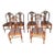 Vintage 1930s Regency Style Reeded Leg Dining Chairs - Set of 6 For Sale