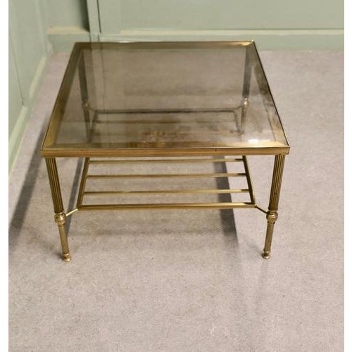 1970s Mid 19th Century Italian Brass Coffee Table, 1970s For Sale - Image 5 of 7
