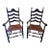 Antique French Country Ladderback Chairs With Rush Seats, Pair, Late 19th Century For Sale