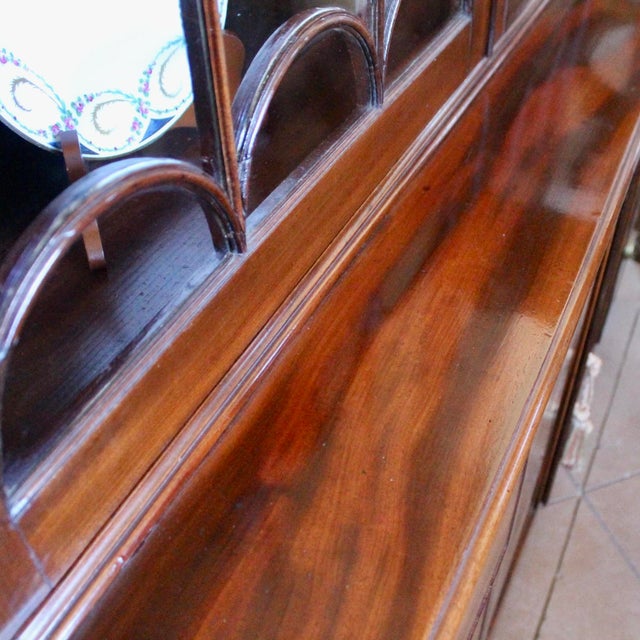 Antique Georgian Period Mahogany Glass Front Bookcase For Sale - Image 17 of 18