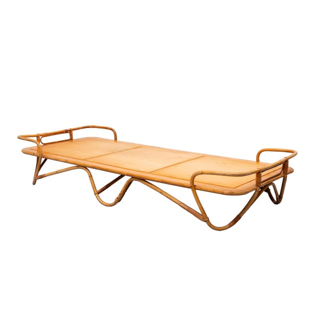 1950s Rattan Daybed, Noordwolde, Holland, 1950s For Sale - Image 5 of 12