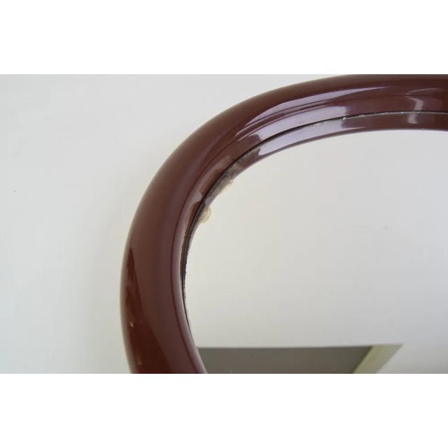 1970s Vintage Oval Wall Mirror, Czechoslovakia, 1970s For Sale - Image 5 of 9