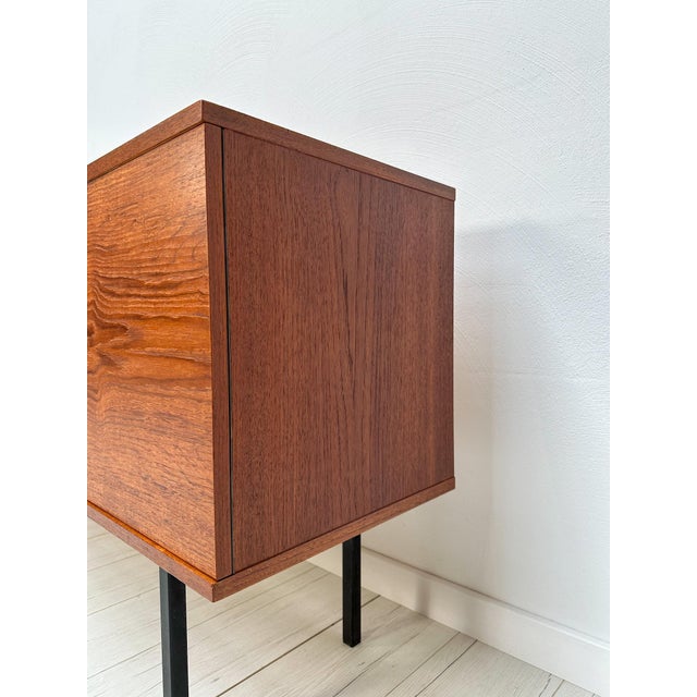 Large Vintage Teak Sideboard with Metal Legs, 1960s For Sale - Image 6 of 12