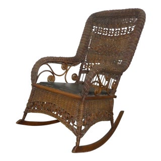 Victorian Heywood Wakefield Wicker Rocking Chair