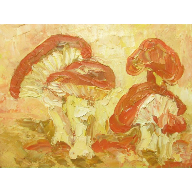 Vintage English Oil on Board Painting of Mushrooms For Sale - Image 14 of 14
