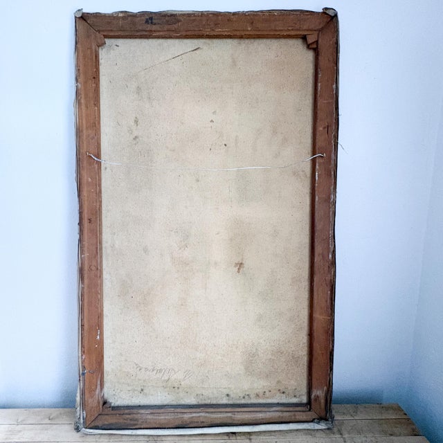 Weathered Nude Woman Portrait Painting, 1960s Female Model Art Signed by Artist For Sale - Image 10 of 16