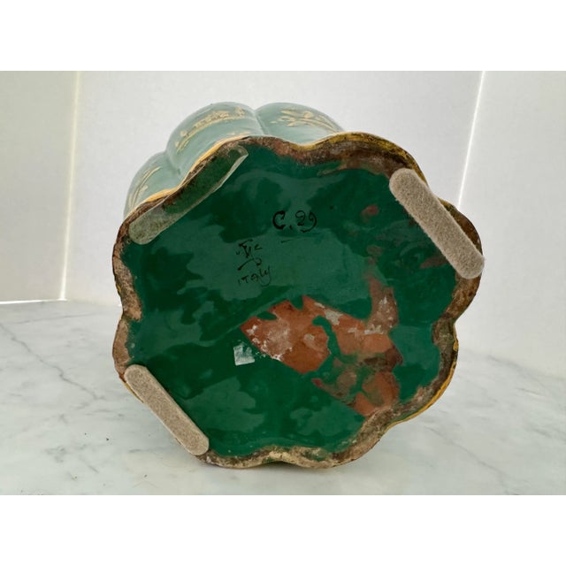 Italian Antique Italian Majolica Vase For Sale - Image 3 of 11