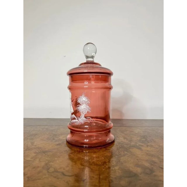 Antique Mary Gregory Jar and Cover, 1900s For Sale - Image 4 of 6