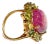 Bochic “Orient” Vintage Natural Ruby & Orange Sapphire Ring Set In 18K Gold & Silver For Sale