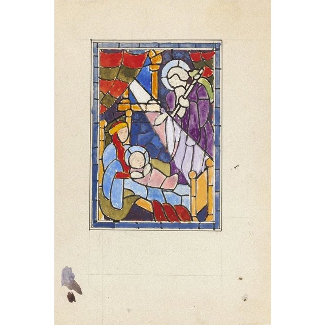 Maitre Verrier is an original artwork realized by the artist Paul Bony (1911-1982). Original China ink and watercolor...