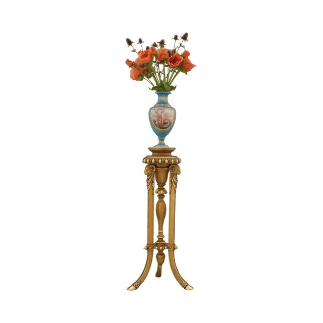 Large porcelain vase "The Birth of Venus" with the stigma of the manufacturer "Sevre". Two-sided painting on an amphora of...