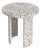 Siesta Outdoor 19.25 in. W Round Terrazzo Marble Side Table, White Terrazzo For Sale