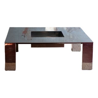 Tebe Model Steel Coffee Table by Giovanni Offredi for Saporiti, 1970s For Sale