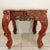 Vintage Chinese Heavily Carved Rosewood Pink Marble Top Side/End Accent Table For Sale In West Palm - Image 6 of 10