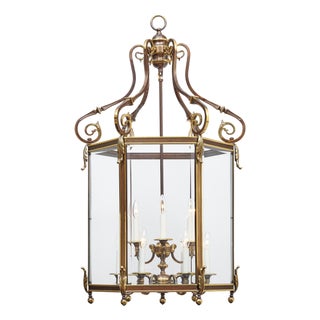 Neoclassic Brass French Lantern For Sale