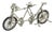 Vintage Italian Handmade Genuine Silver Tandem Bicycle Figurine, 1980s For Sale