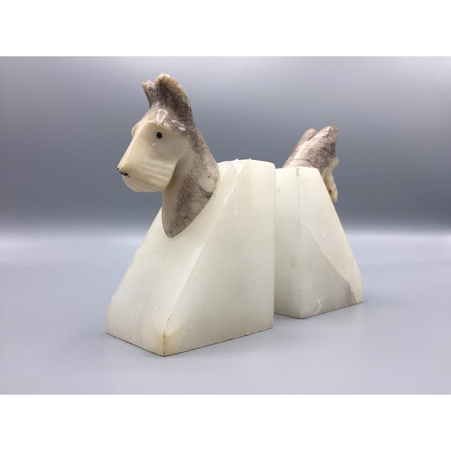 Stone Vintage Italian Alabaster Dog Bookends - a Pair For Sale - Image 7 of 9