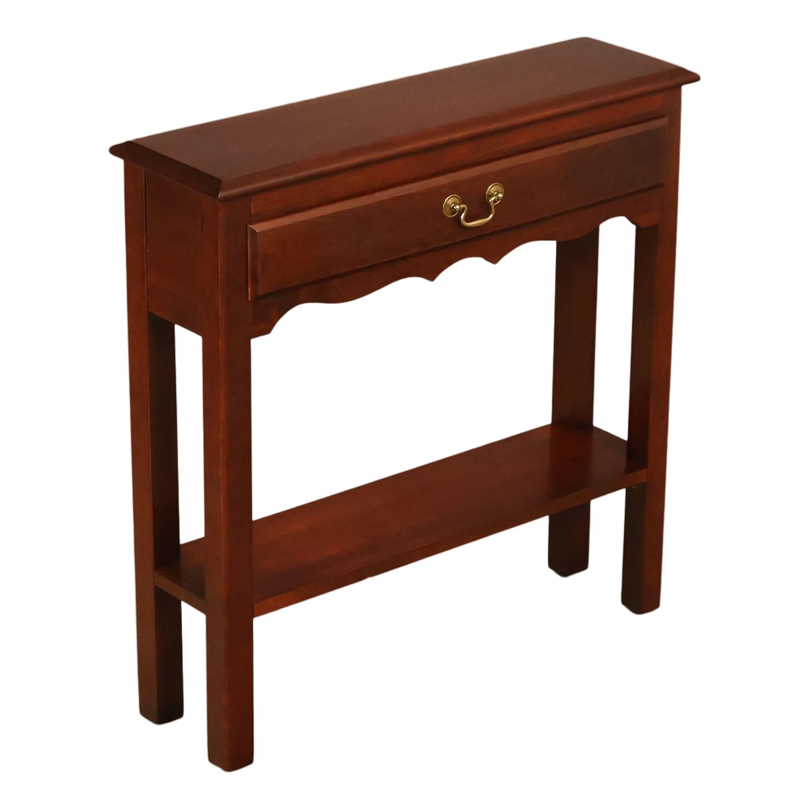 Chippendale Style Narrow One Drawer Small Console Table | Chairish