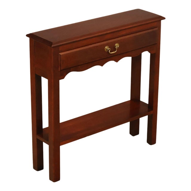 Chippendale Style Narrow One Drawer Small Console Table For Sale