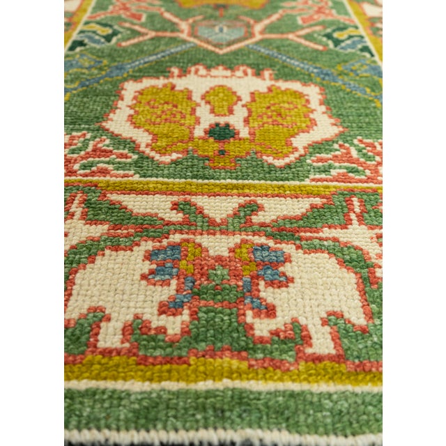 Contemporary Turkish Oushak Rug 3'1" x 8'9" For Sale - Image 3 of 4