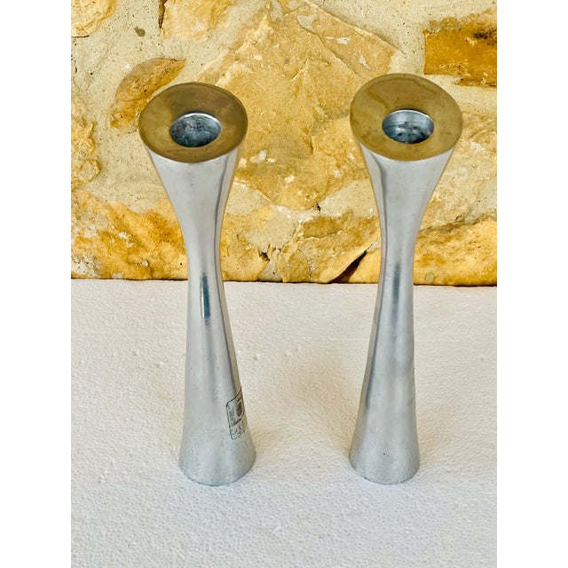 Mid-Century Modern Vintage Danish Candlesticks from Broste Copenhagen, 1970s, Set of 2 For Sale - Image 3 of 18