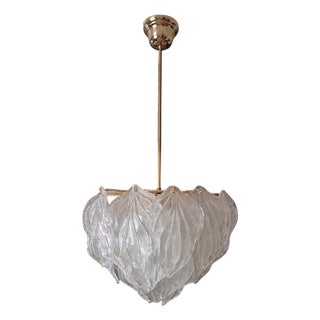 Italian Artischoken Hanging Lamp in Brass and Murano Glass from Novaresi, 1970s For Sale