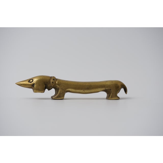 Metal Vintage Brass Dachshund Bottle Opener by Walter Bosse for Herta Baller, 1950s For Sale - Image 7 of 10