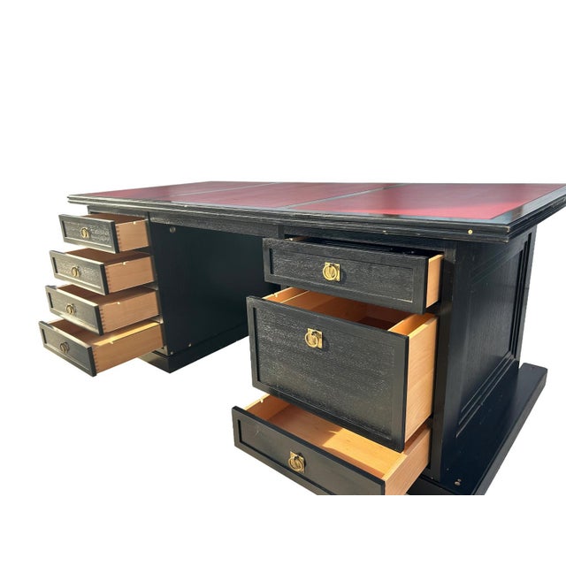 Mid-Century Modern Vintage Freestanding Executive Desk, 1960 For Sale - Image 3 of 18