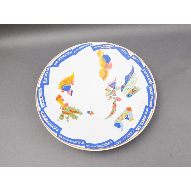 Rosenthal Mid 20th Century Rosenthal Germany Gilbert Portanier Large Pottery Wall Centerpiece Bowl For Sale - Image 4 of 9