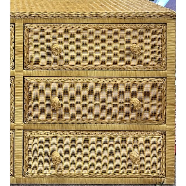Mid Century Wicker Dresser Chairish