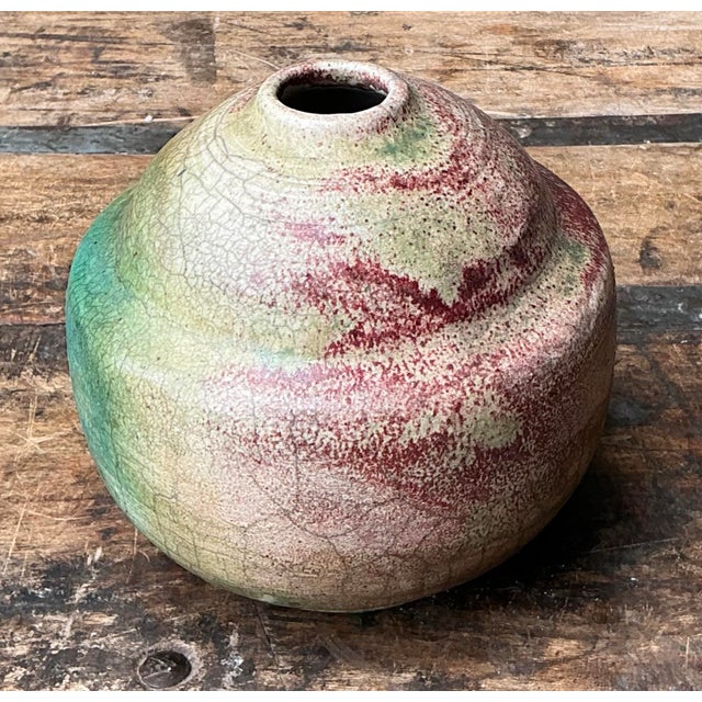 Vintage Abstract Glazed Ceramic Vessel For Sale - Image 11 of 12
