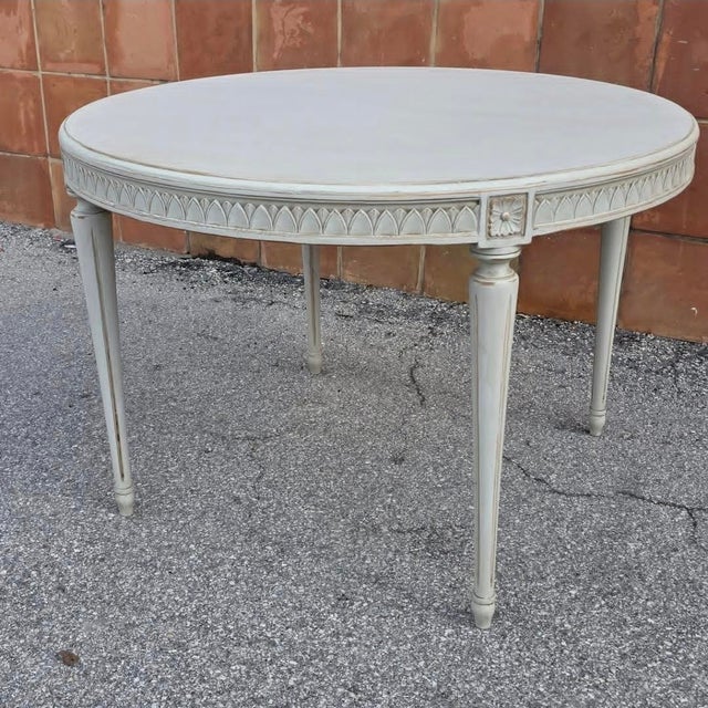 Swedish Gustavian Style Round Table For Sale - Image 11 of 11