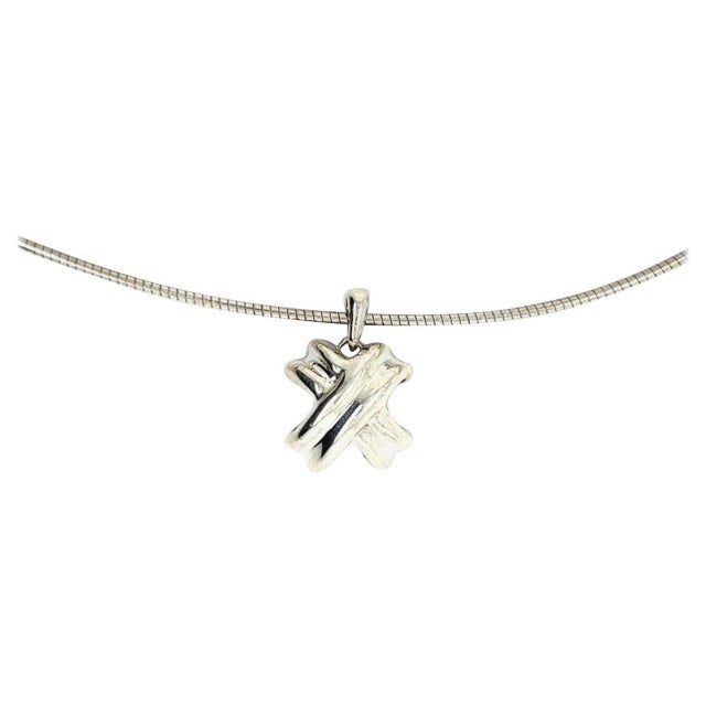 Tiffany & Co Estate X Signature Necklace 16" Sterling Silver TIF298 X Signature Series These elegant Authentic Tiffany &...