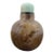 Antique Chinese Shadow Agate Green Jade Stopper Snuff Bottle For Sale