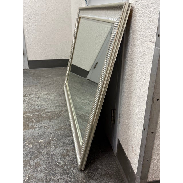 Contemporary Fluted Rectangular Wall Mirror For Sale - Image 4 of 12