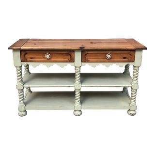 Late 20th Century Broyhill Yorkshire Market Farmhouse Console Server For Sale