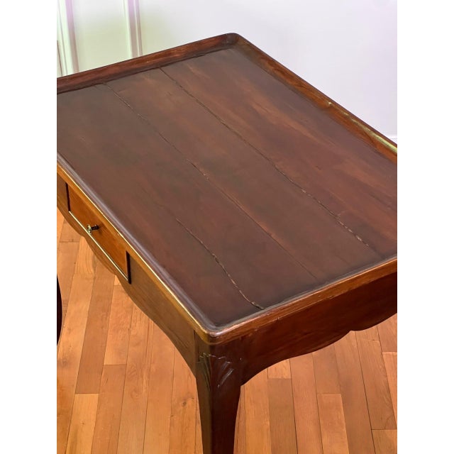 Brown Antique French Provincial Louis XV Style Mahogany Tea Table, Circa 1900 For Sale - Image 8 of 15