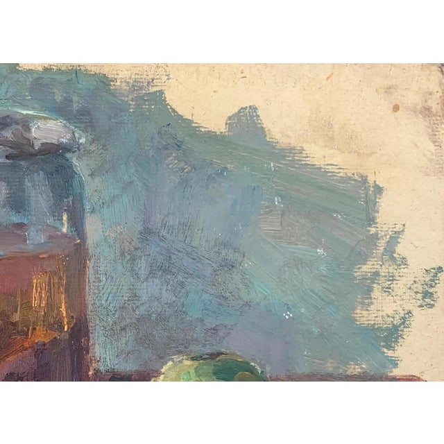 Realism Still Life With Food Oil Painting Original Soviet Art Ukrainian Artist Sokolovsky G. 1970s For Sale - Image 3 of 6