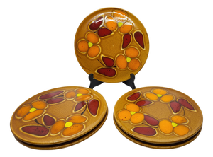 Vintage French Earthenware Saint Clément Plates, 1950s, Set of 5