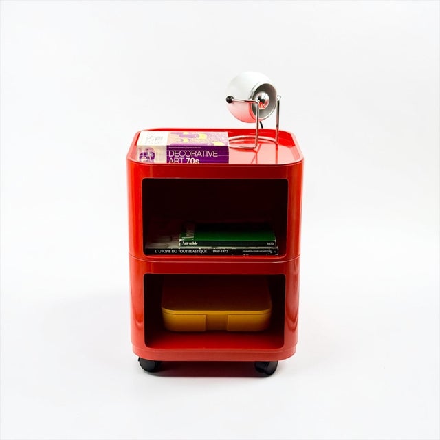 Kartell Red Square Componibili Storage Unit by Anna Castelli Ferrieri for Kartell, 1960s For Sale - Image 4 of 17
