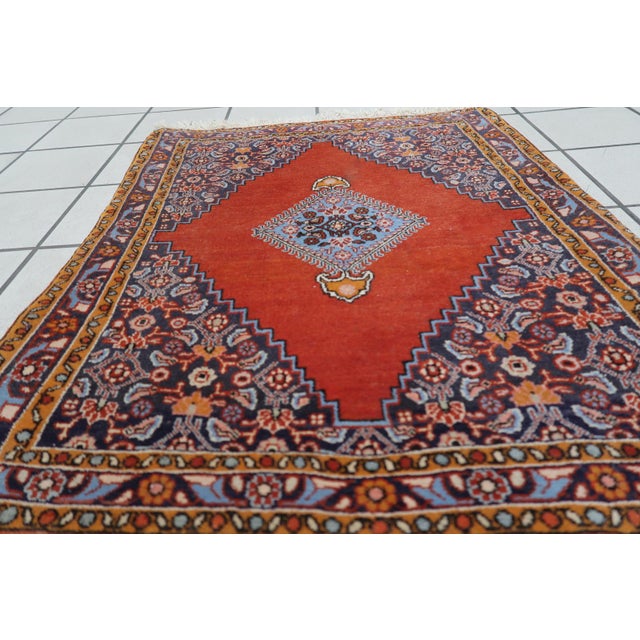 The Legendary "Iron Rug" of Persia Discover this exquisite vintage Bidjar rug, a wonderful small-scale example of the...