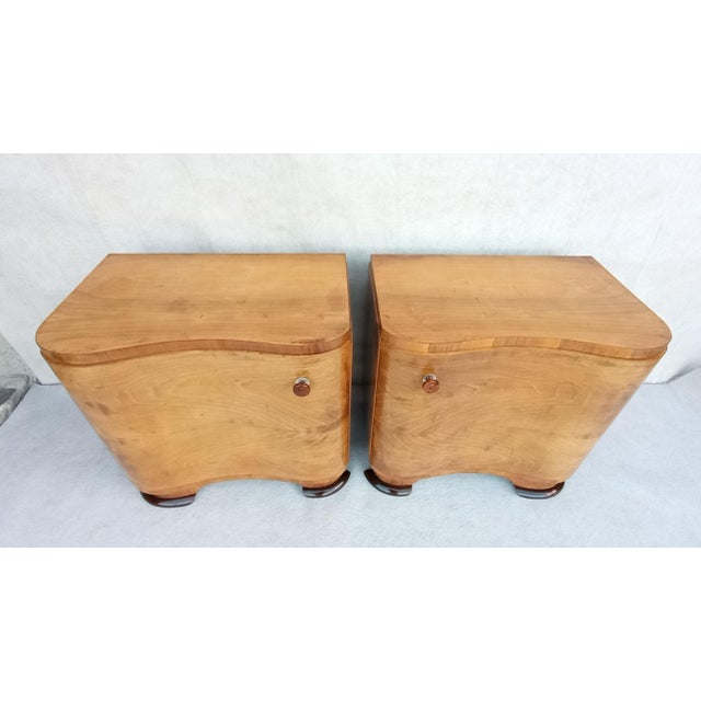 Bedside Tables by Jindrich Halabala for Up Závody, 1950s, Set of 2 For Sale - Image 16 of 16