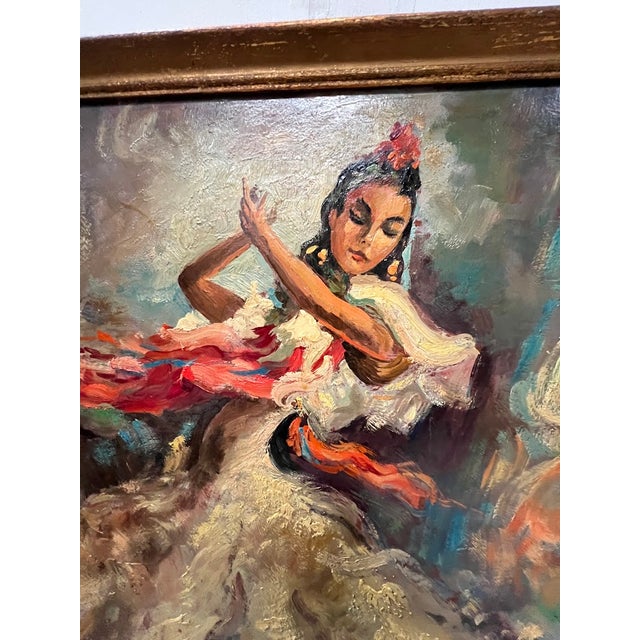 The Flamenco Dancer, 1920s, Oil on Hardboard, Framed For Sale - Image 7 of 17
