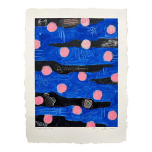 Bab #3 Blue, Original Painting by Ben Junta