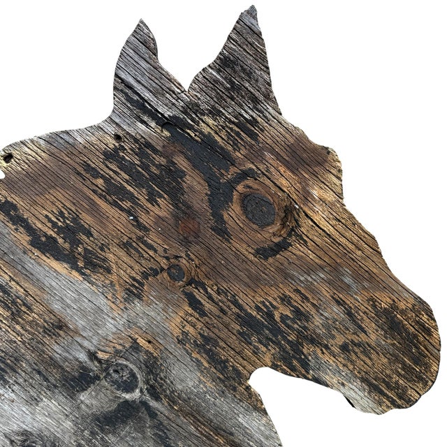 Wood Rather Large Wood Horse Silhouette From a Blacksmith's Forge For Sale - Image 7 of 18
